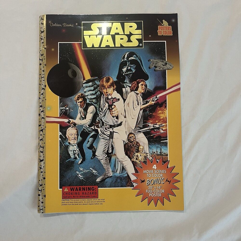 Star Wars Posters to Color A New Hope Poster Included Golden Books 1997